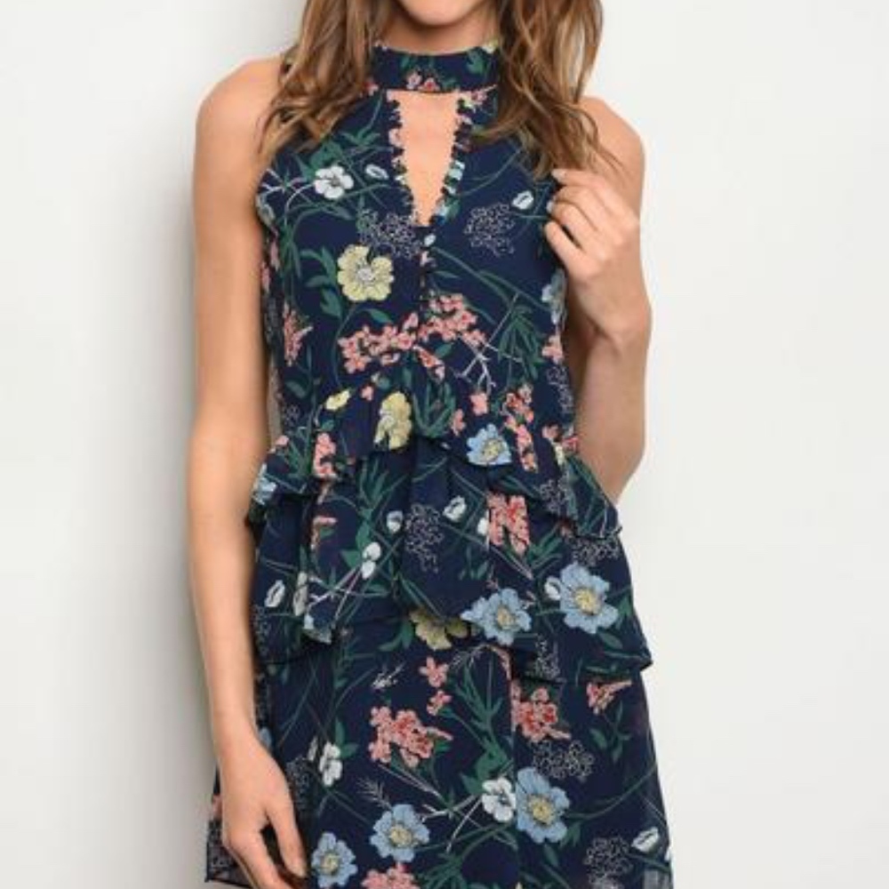 Lucy Floral ruffle dress